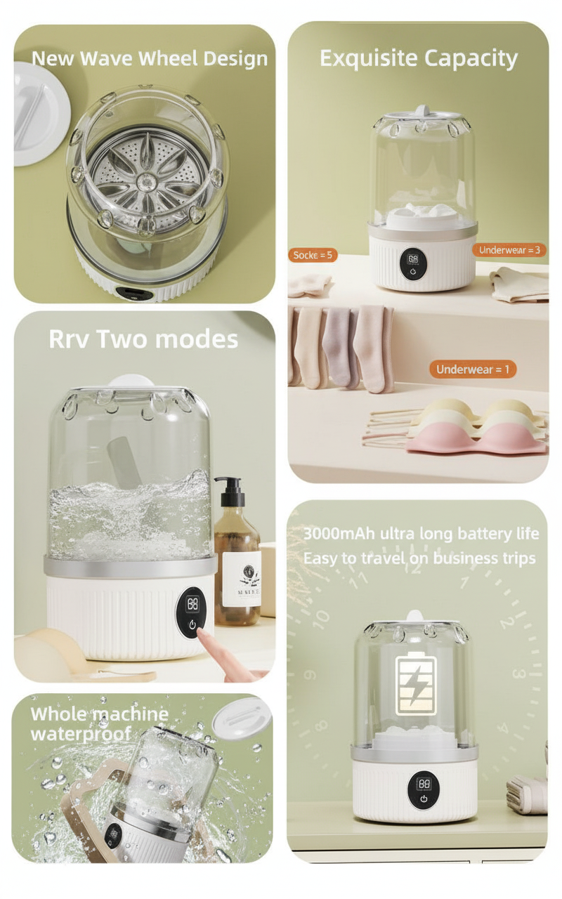 Mini lavatrice intelligente